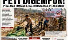 PETI di Boyan Tanjung Digempur! Peralatan Penambangan Ilegal Dimusnahkan, Pelaku Kabur