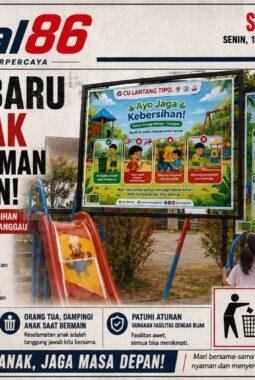 Bukan Sekadar Papan Larangan, Aturan Bermain dan Kebersihan Kini Terpampang di Taman Arongk Belopa Sanggau