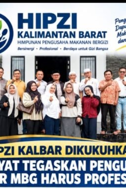 HIPZI Kalbar Dikukuhkan, Hidayat Tegaskan Pengusaha Dapur MBG Wajib Profesional