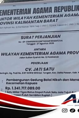 KASUS Gedung Balai Nikah KUA Kapuas Sanggau Rp1,3 M Hancur Lebur, Pengawas Lingau